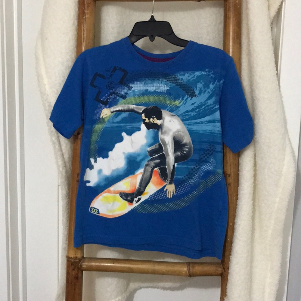 Blue Boys Surfer Shirt Size 10/12